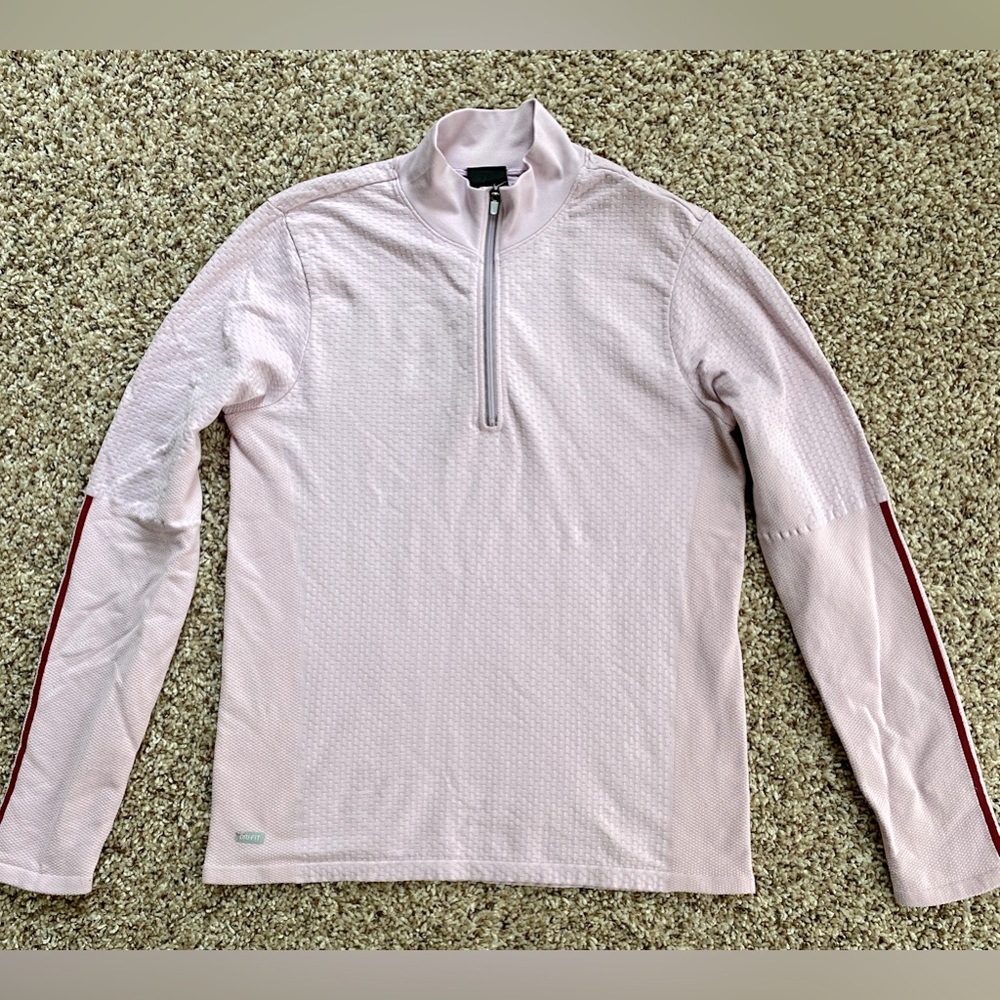 Nike nylon half zip pullover shirt light pink Lightweight Dri-Fit Women's M